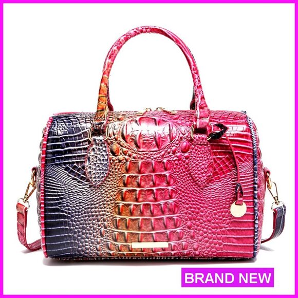 Handbags - Large Vegan Leather Tote Bag with Shoulder Strap Crossbody Satchel